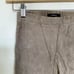 Lamarque 100% Suede Leather Pull on Skinny Women's Pants in Tan XS