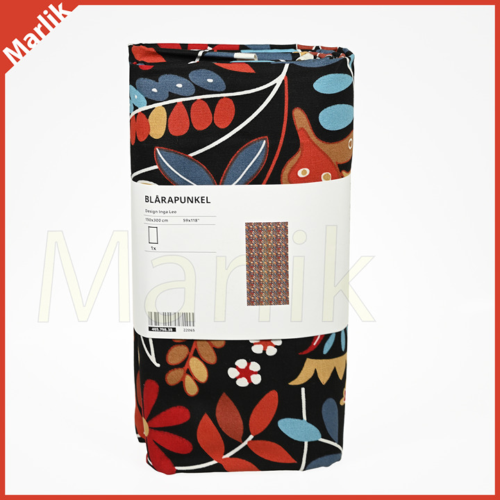 Ikea BLARAPUNKEL Pre-cut Fabric, Scandinavian Pattern, Cotton, 59x118\
