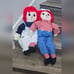 Vintage Classic Raggedy Ann and Andy Doll Set 3 ft