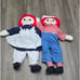 Vintage Classic Raggedy Ann and Andy Doll Set 3 ft