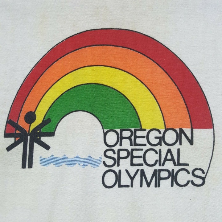 Vtg 70s Oregon Special Olympics Rainbow