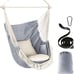 Hammock Chair Hanging Rope Swing, Max 500 Lbs, 2 Cushions Included(10%OFF)