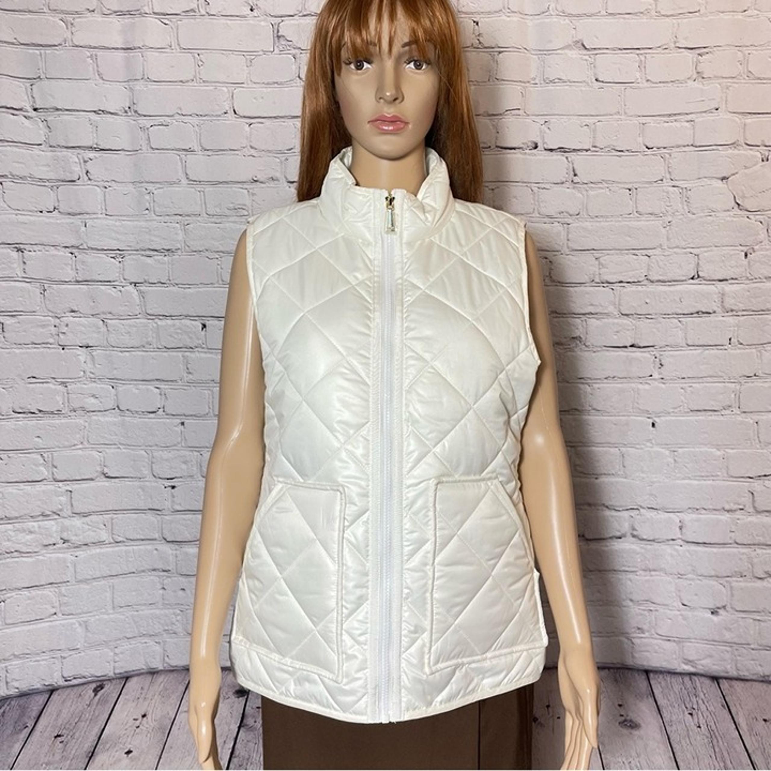 NWT New Kate Spade Cream Reversible Quilted Vest Size M
