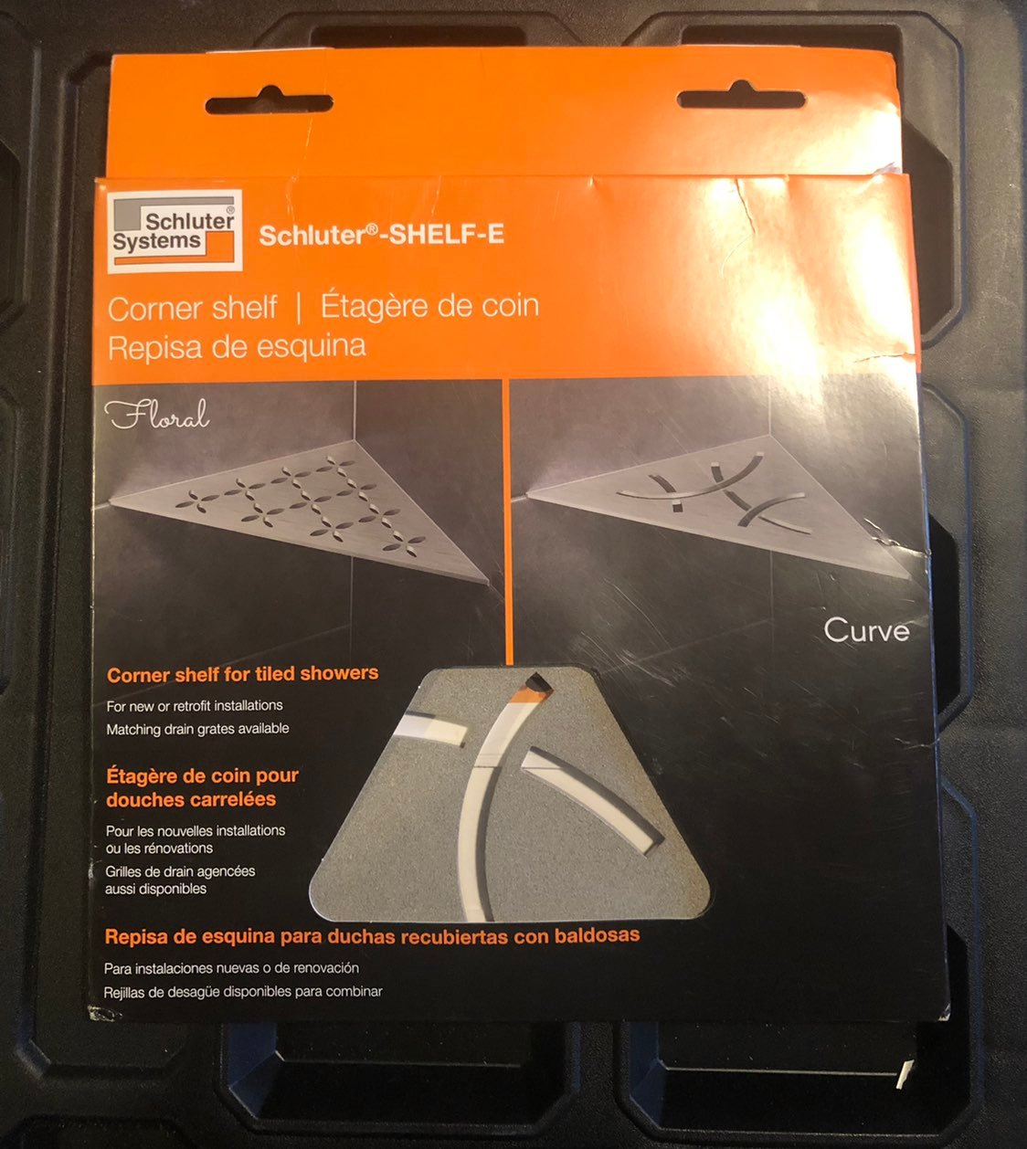 Schluter systems shelf-E corner shower shelf