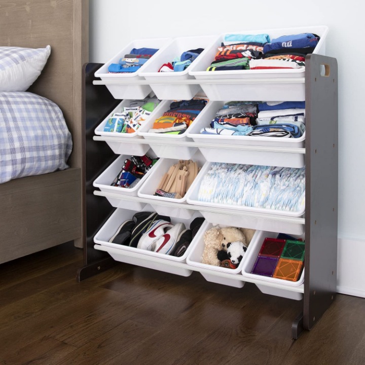 Modern Toy Organizer with 12 Bins