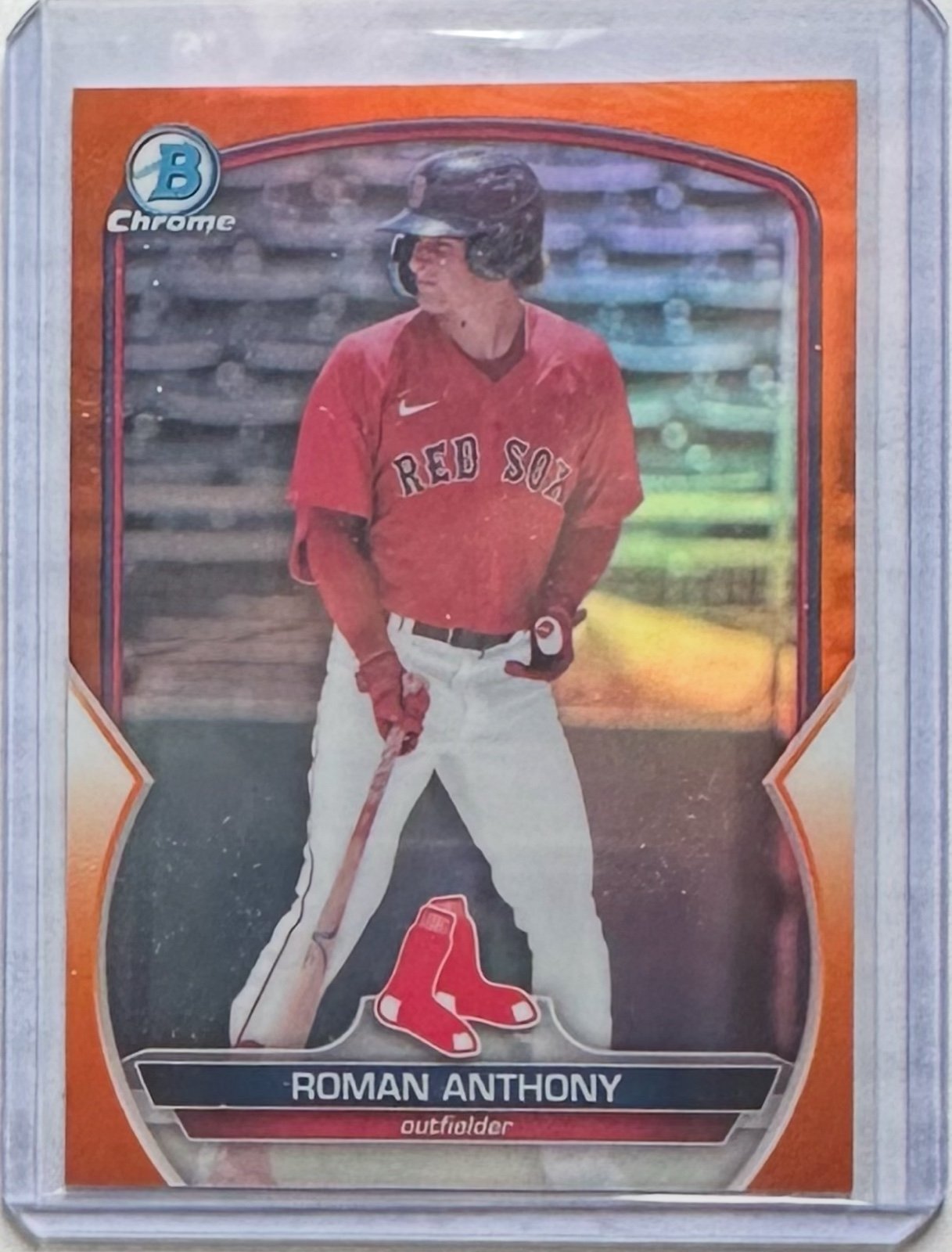 Roman Anthony 2023 Bowman Chrome Orange Refractor #06/25 #BCP-220 Boston Red Sox
