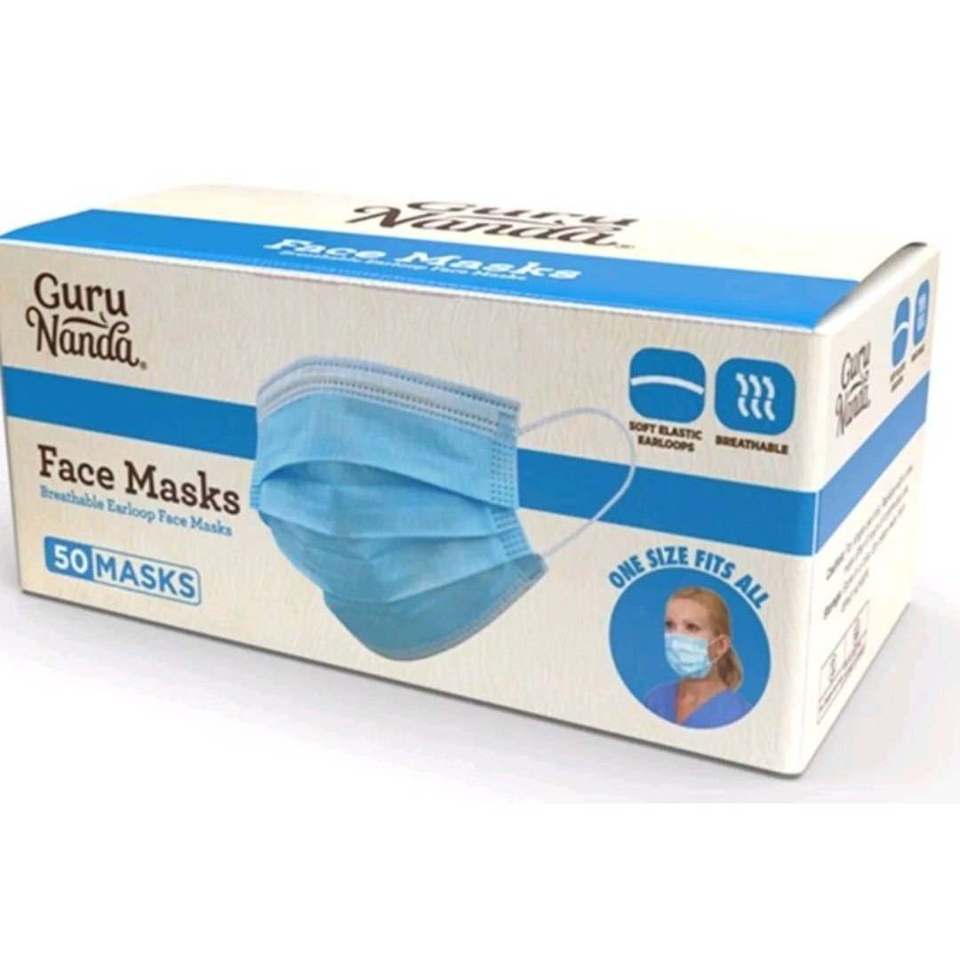500CT Guru Nanda 3-Ply Disposable Face Mask With Ear loop For Home Office School