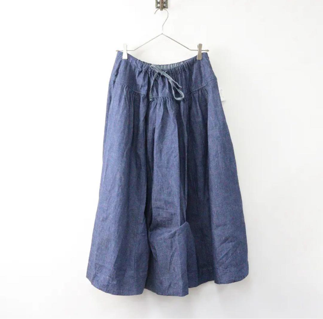 45R 45rpm Easy Skirt in Wheat Denim