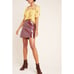 Anthropologie Maeve Faux Patent Leather Skirt Burgundy Wine US 6 Shiny Vinyl