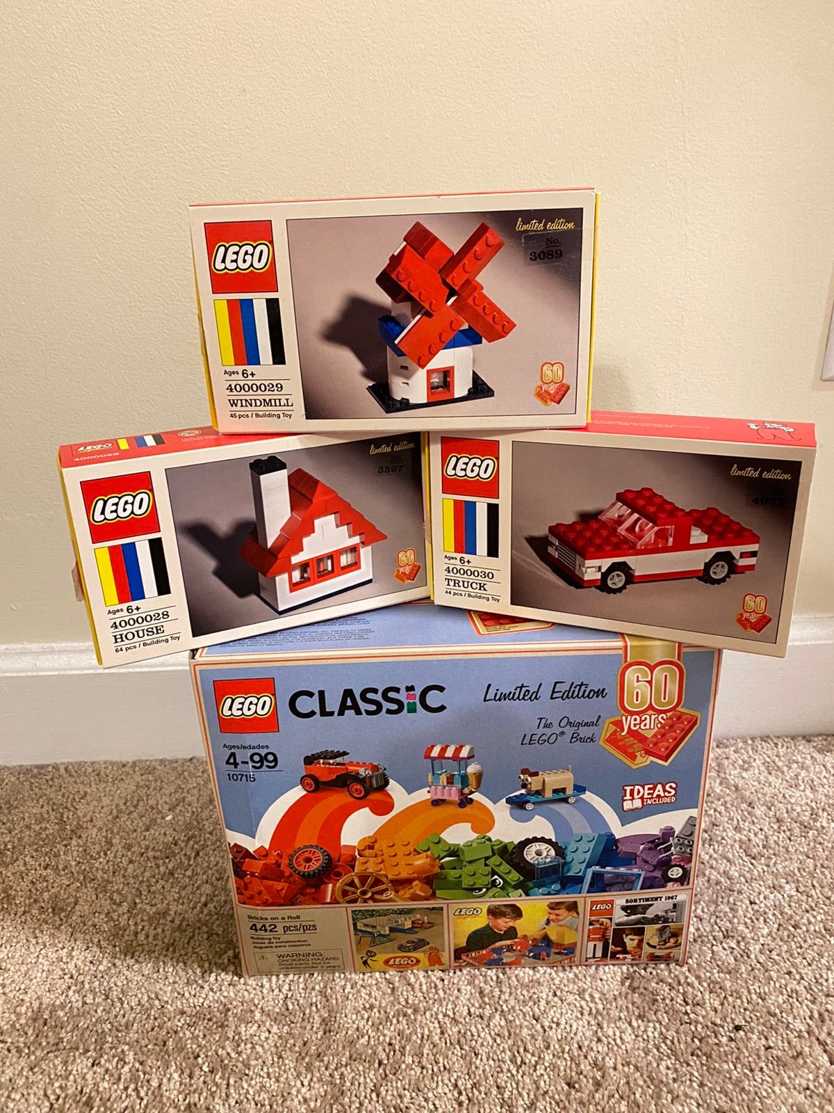 Lego Limited Edition 60th year house truck windmill
