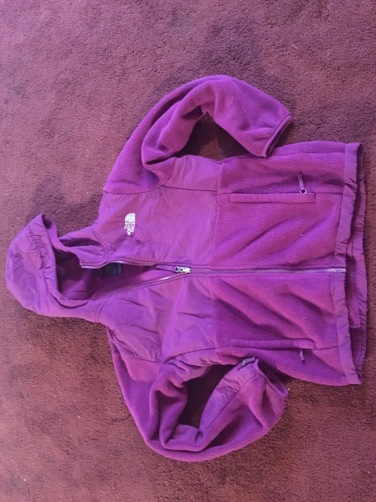 Girls North face Hooded Denali