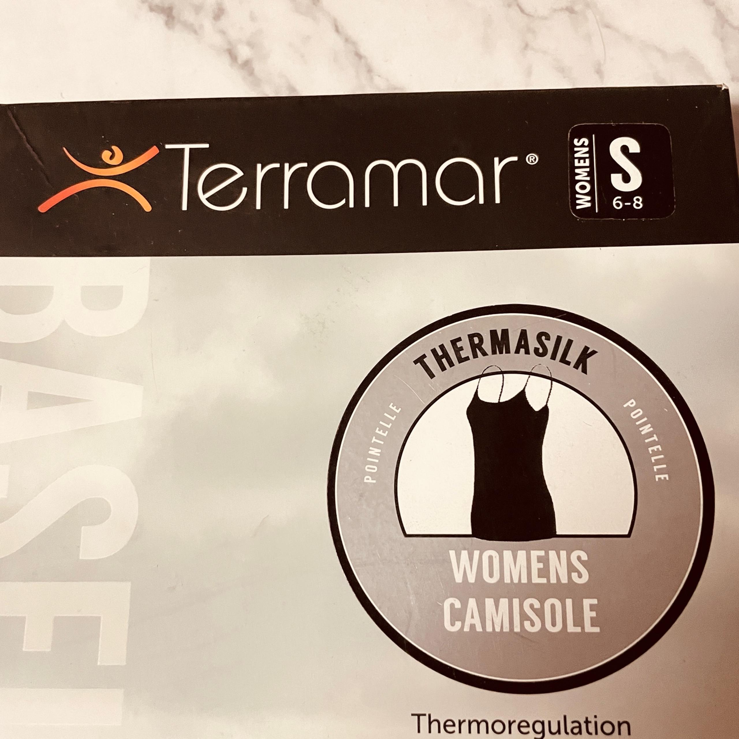 Terramar Women's Thermasilk Pointelle Camisole, S Black