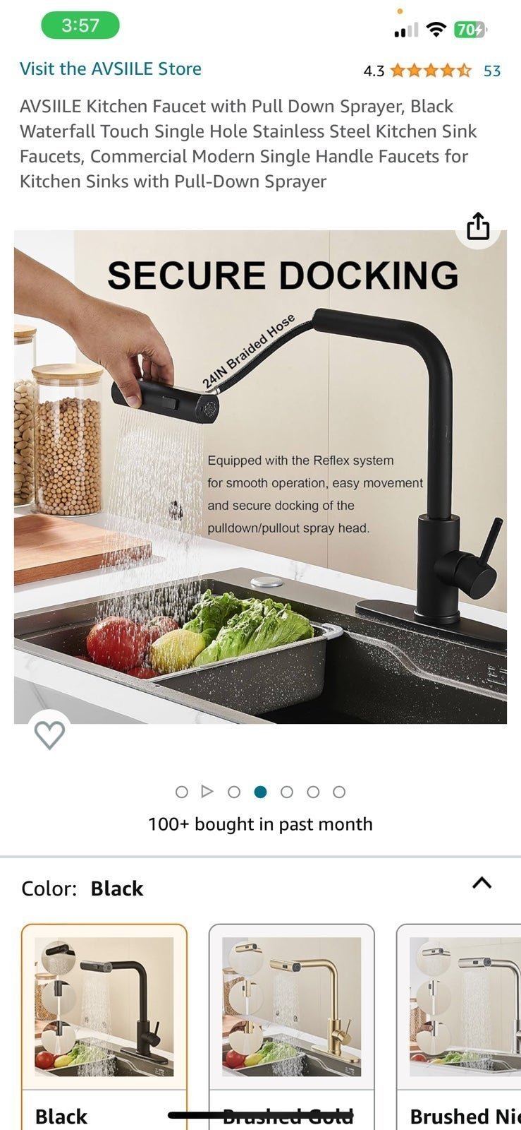 New Avsiile Black Kitchen Sink