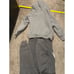 Tuxy Two-Tone Grey One Piece Hoodie Sweatsuit Loungewear Mens Small
