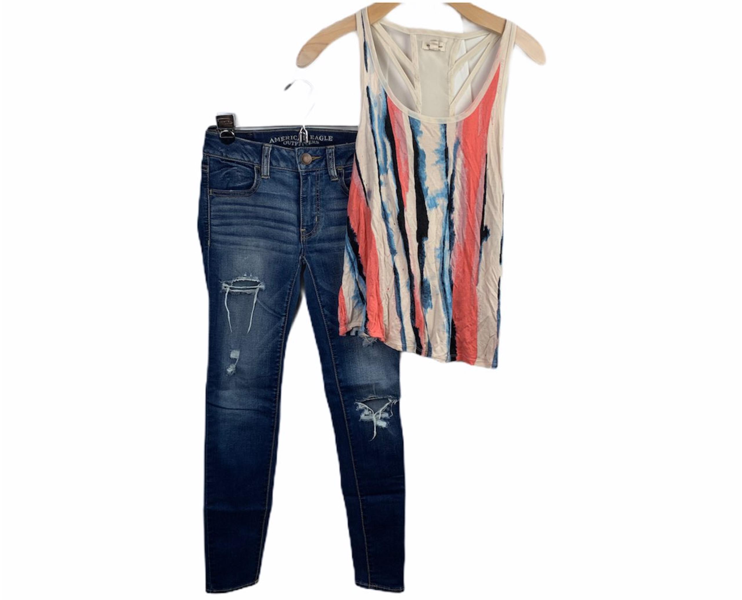 Striped tank top medium