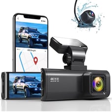 4K Dual Dash Cam Built-in WiFi GPS Front 4K/2.5K and Rear