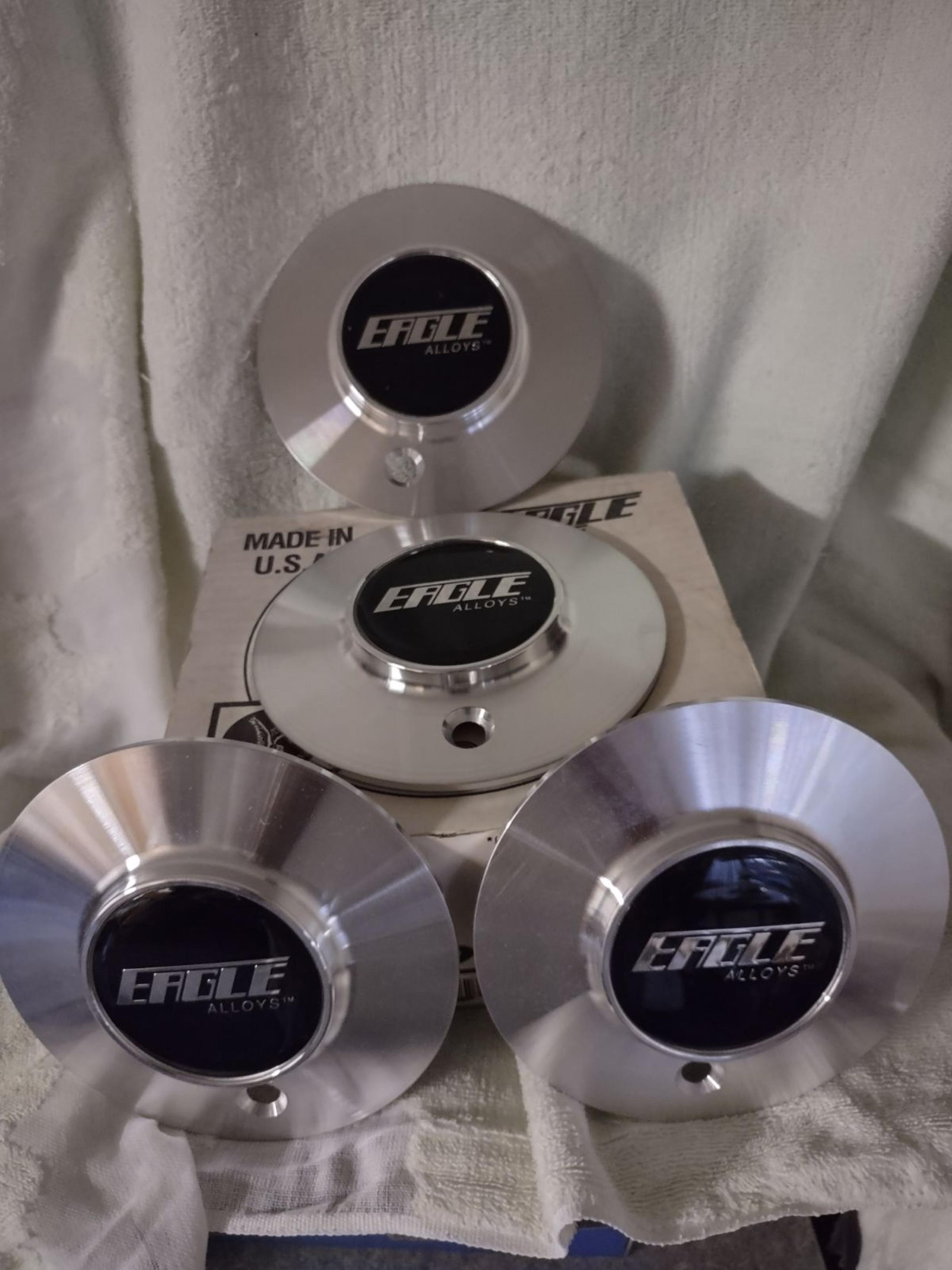 American Eagle Alloy Center Caps, 6" in diameter new old stock 2000yr.
