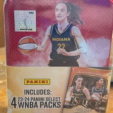 Caitlin Clark MJ Holdings Collectible Tin with WNBA Select packs [Listing 2]