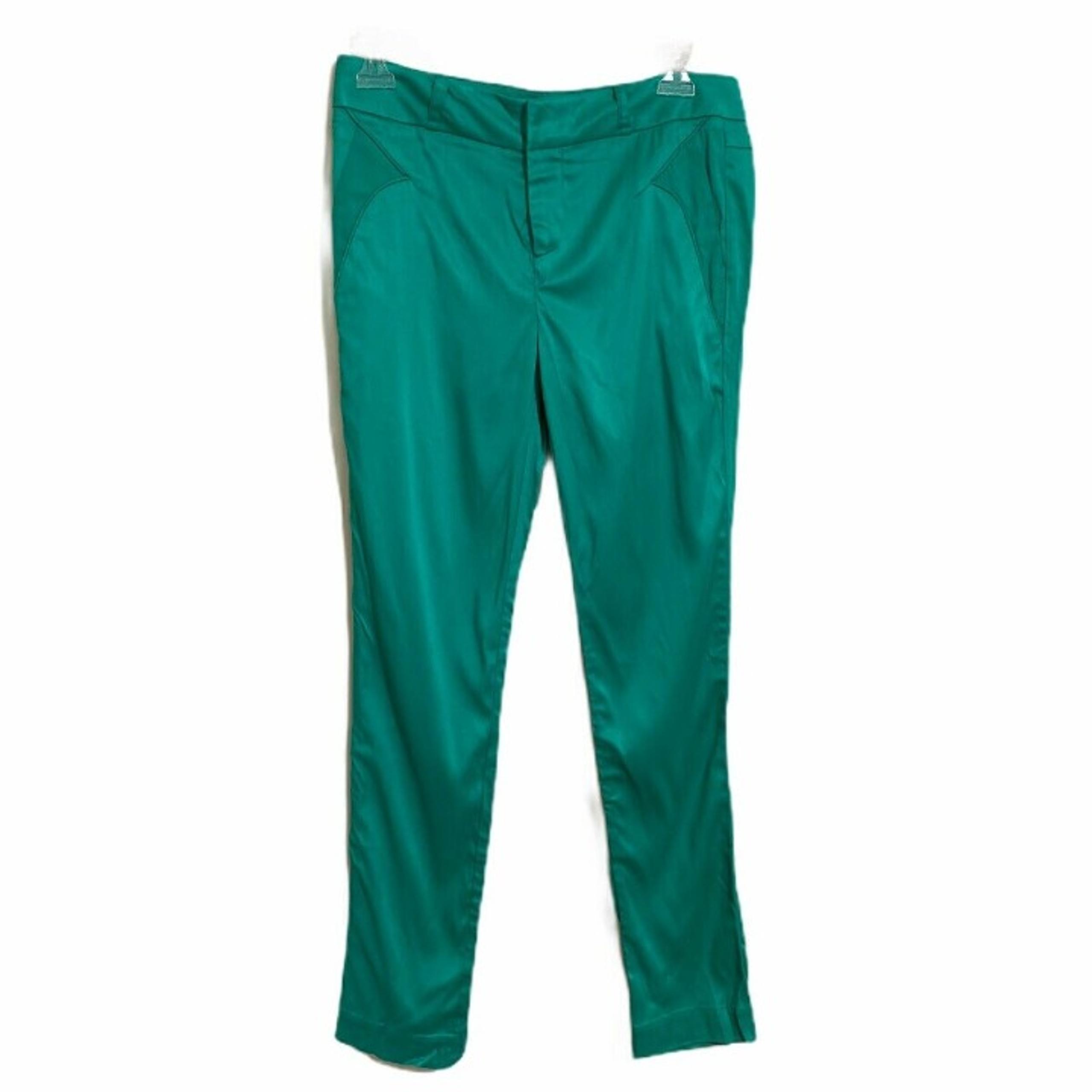 Vero Moda Classic Green Slim Satin Pants