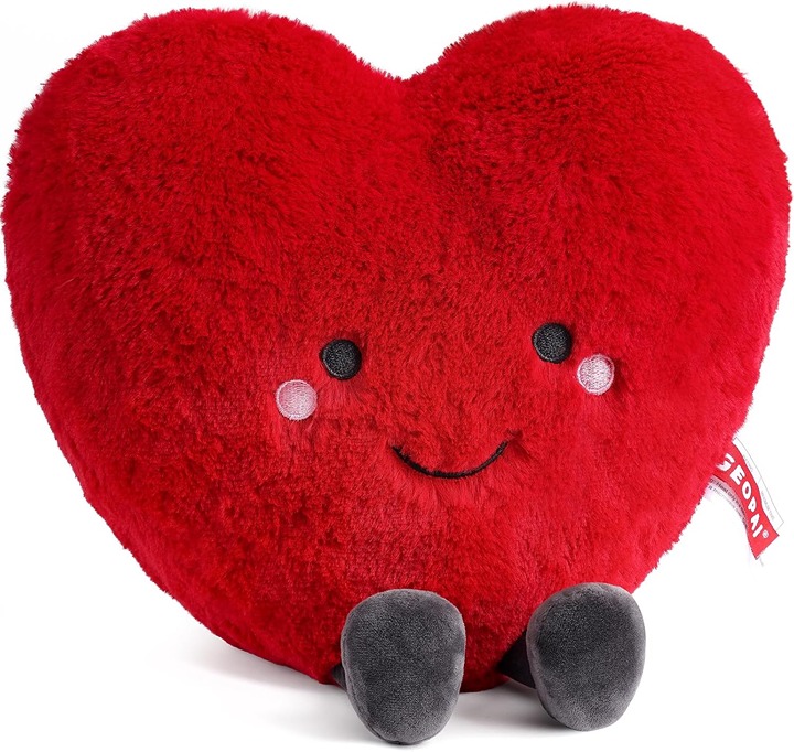Cute Plush Red Heart Pillow Love Pillow Cushion Toy Throw Pillows Living Heart