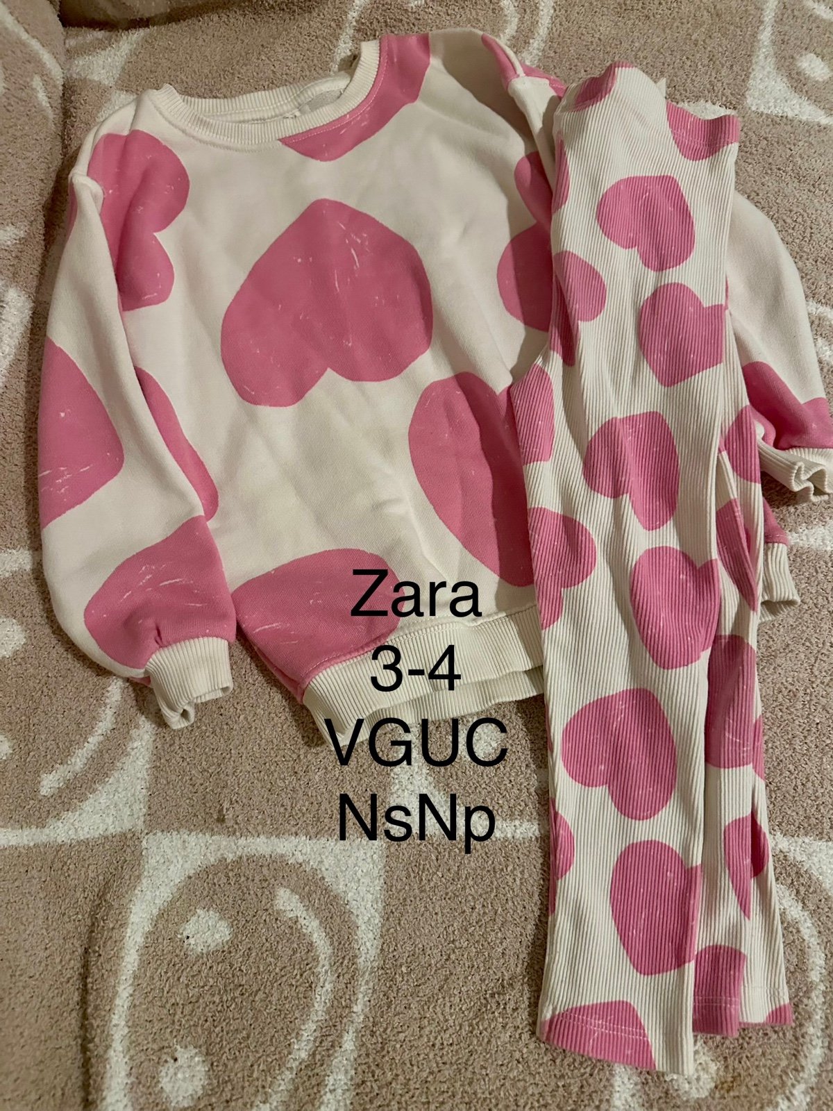 Pink heart Zara matching set