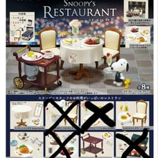 SNOOPY'S RESTAURANT Miniature Set Re-ment