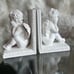 Set of White Angel Book Ends