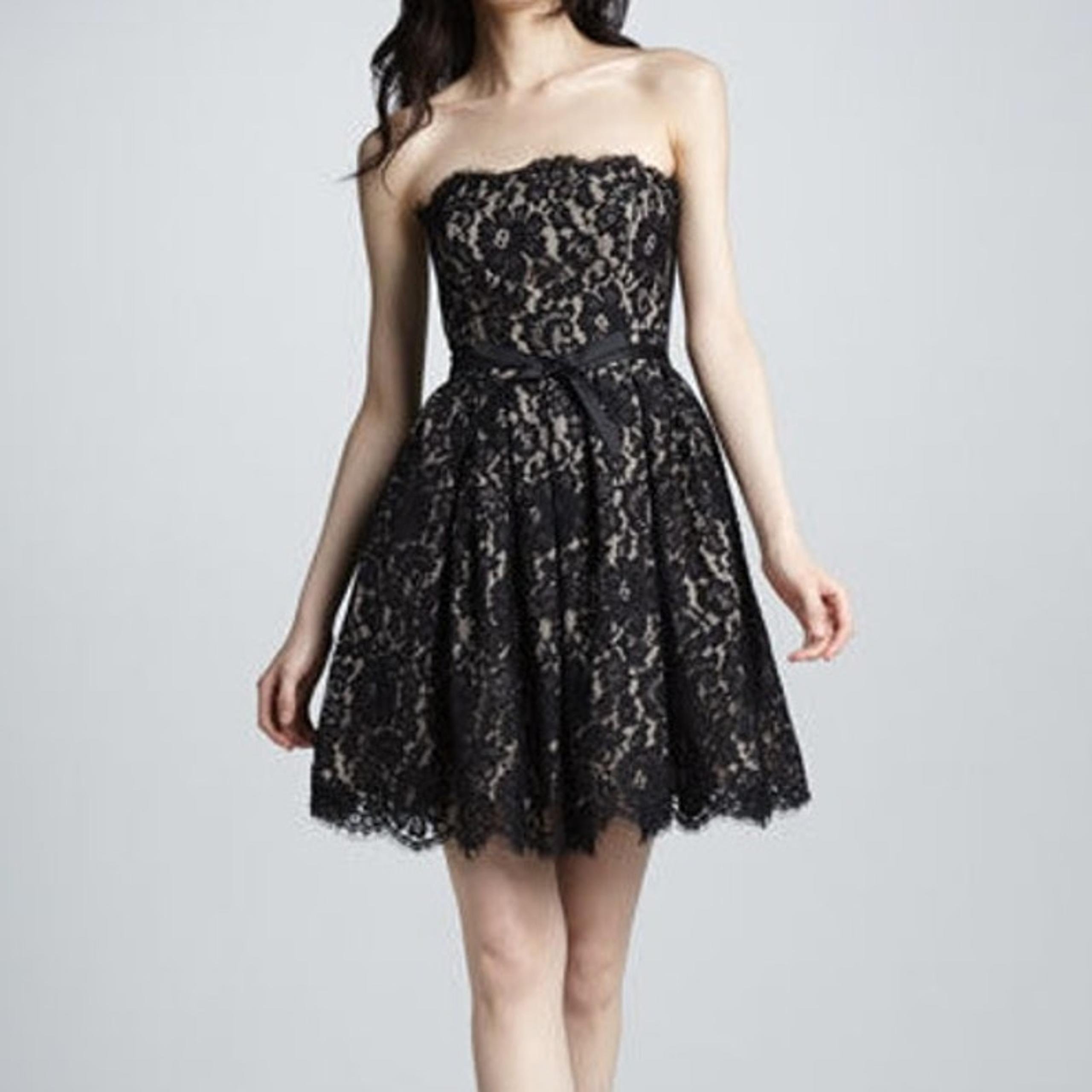NWT Target X Neiman Marcus Lace Nude/Black Strapless Dress size 8