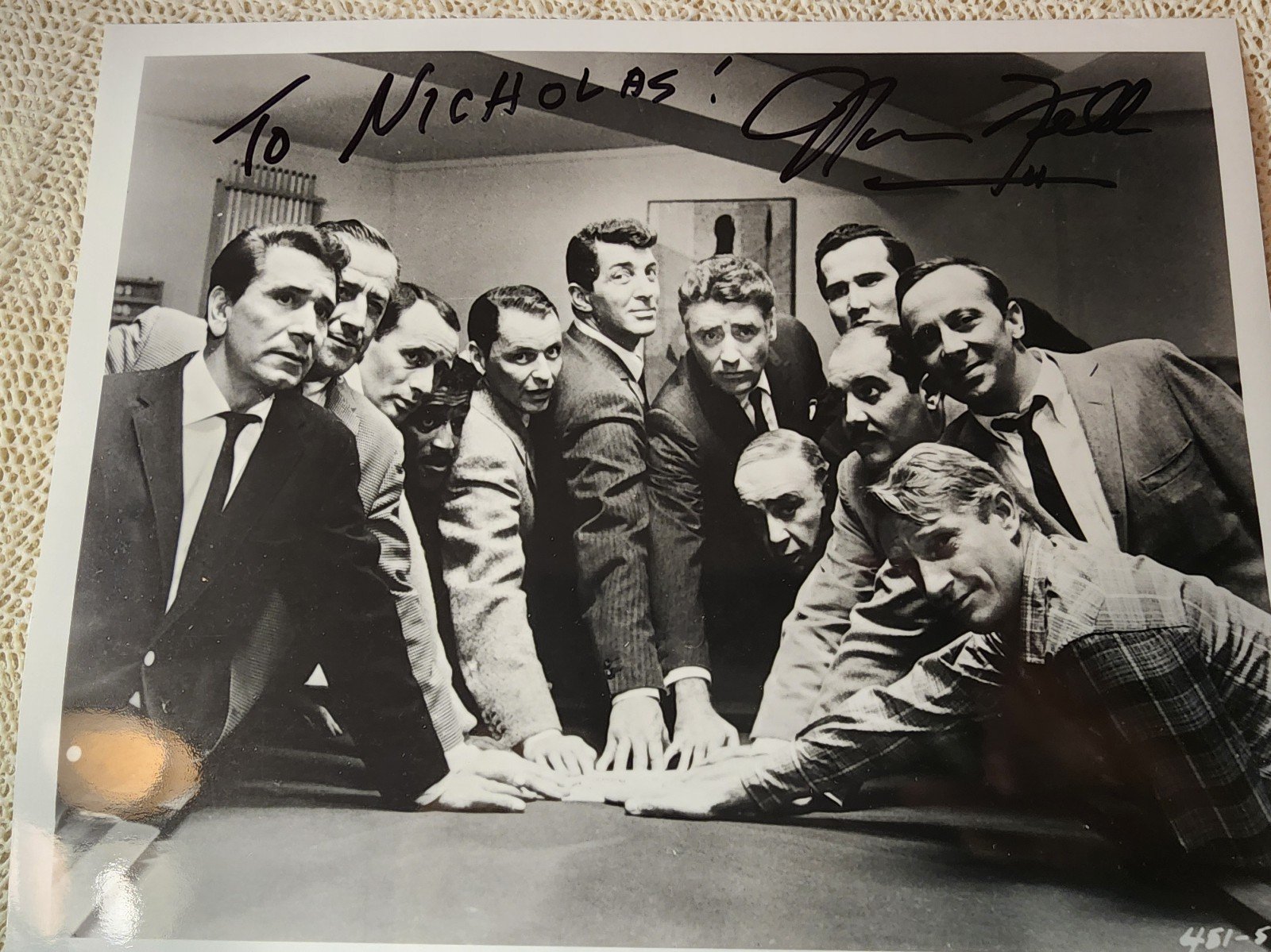 Norman Fell 3’s Company Signed inscribe 8x10  Movie Still  OCEAN'S 11 W/COA &