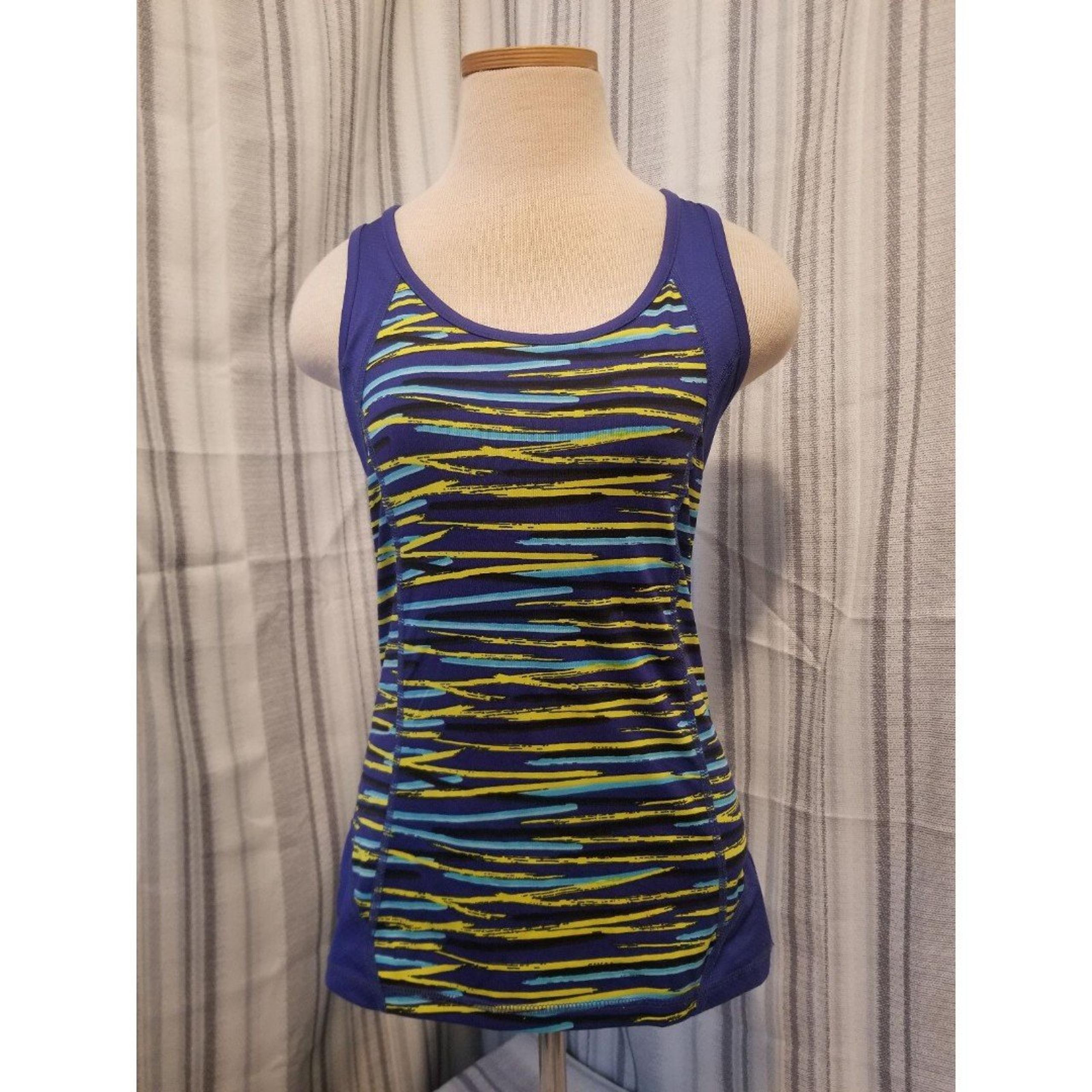 TEK GEAR - Women's Size Small- Activewear Racerback Colorful Print Tank Top