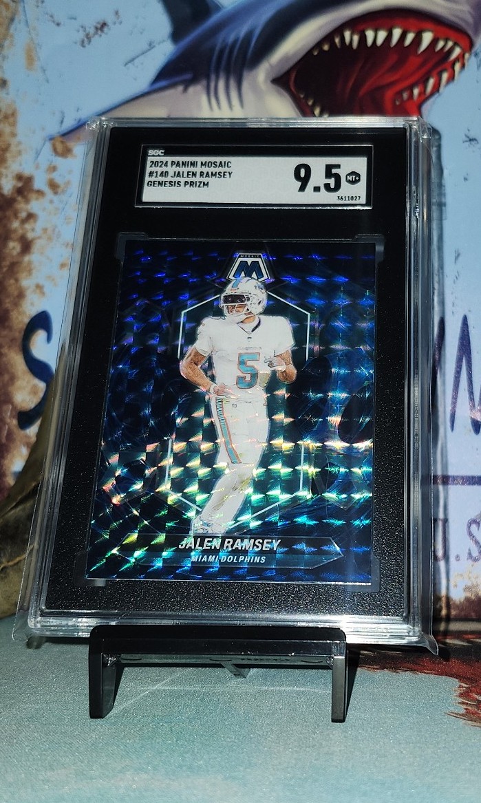 Jalen Ramsey 24' Panini Mosaic Genesis Prizm SSP Case Hit SGC 9.5 MT+ Slab