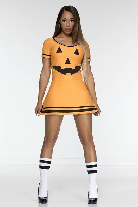 Pumpkin Dress Cosplay Costume set Yellow Size XS