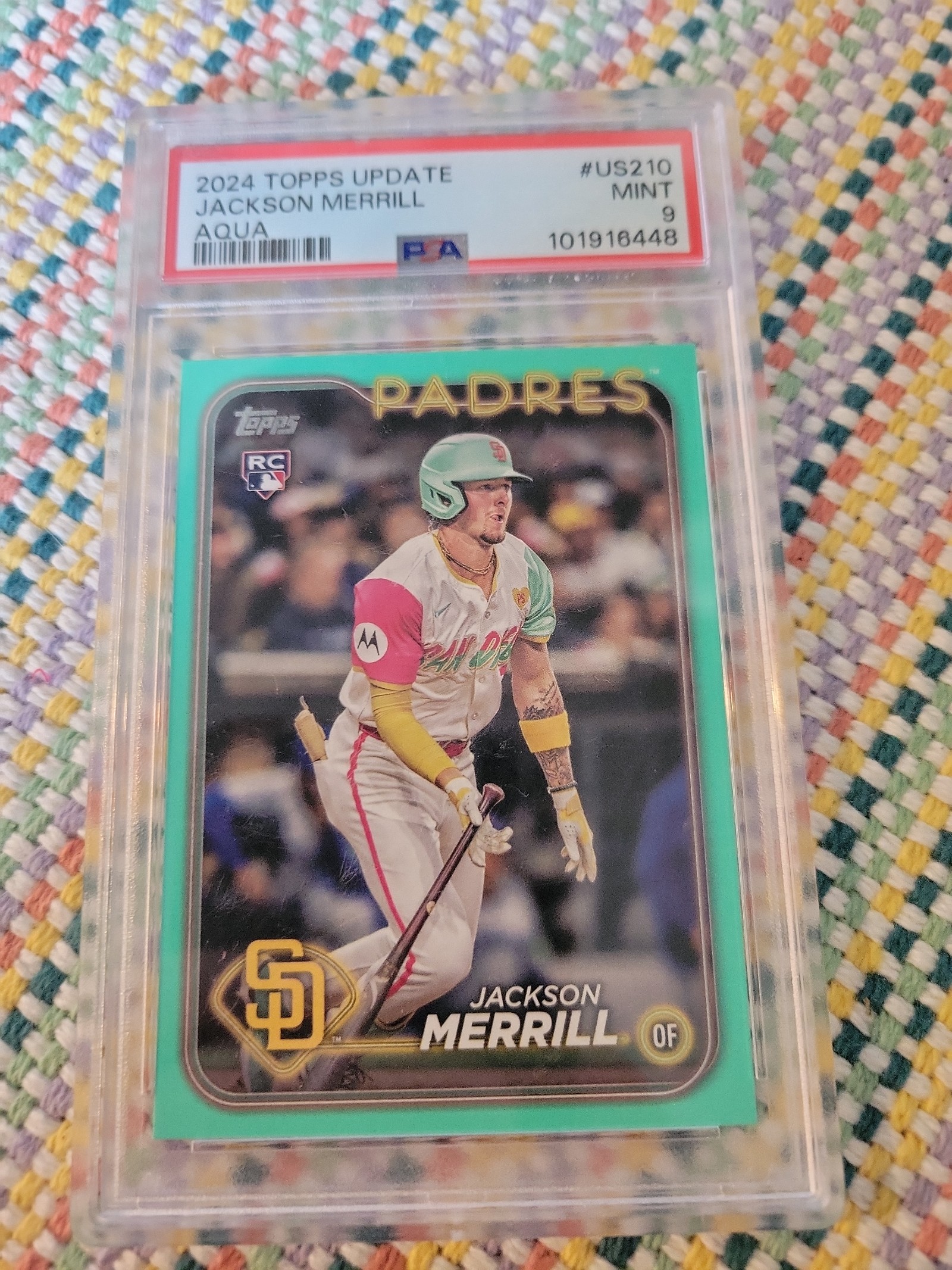 2024 TOPPS UPDATE #US210 JACKSON MERRILL Rookie AQUA