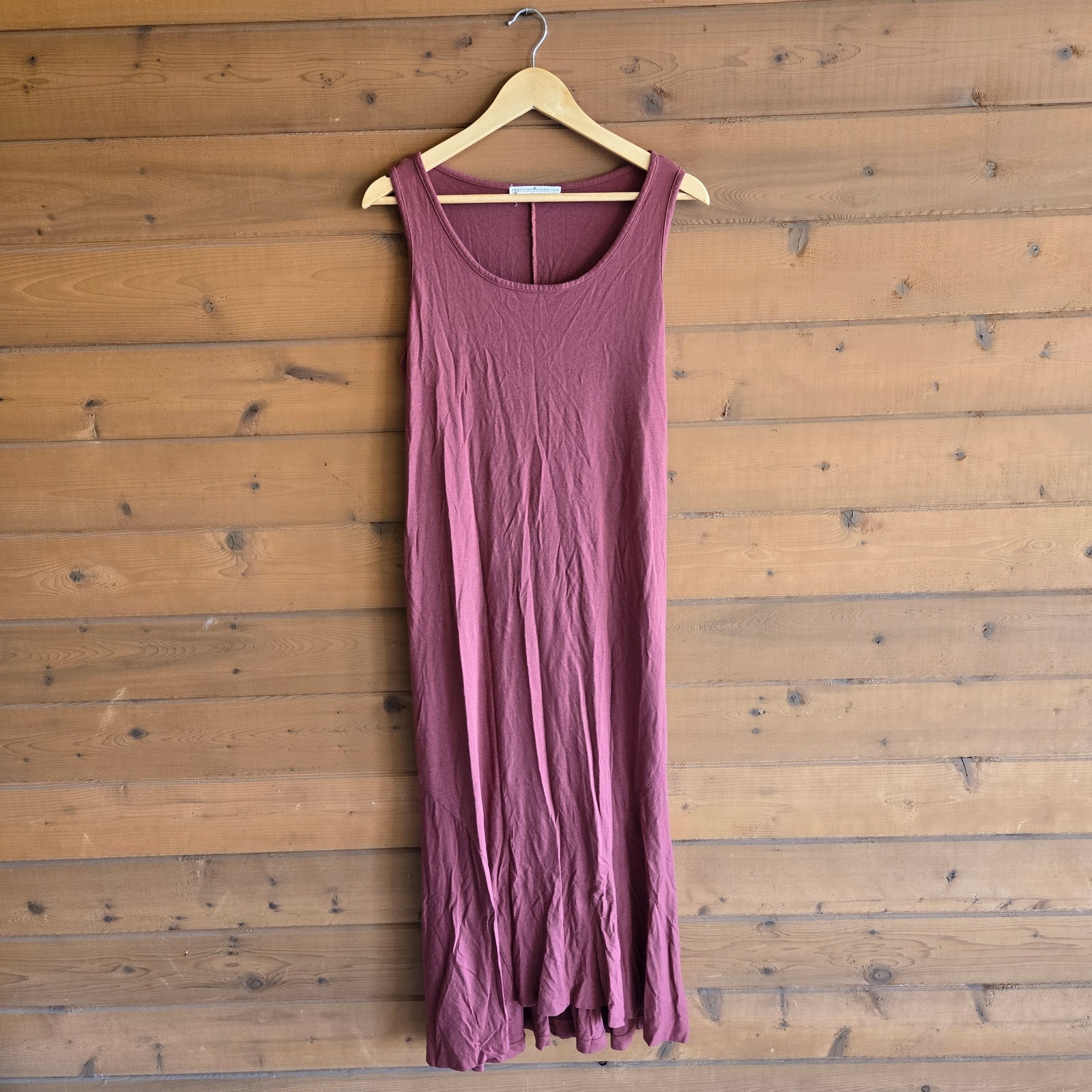 Peruvian Connection Pima Cotton Modal Tank Dress Terracota Large Boho Soft Cozy