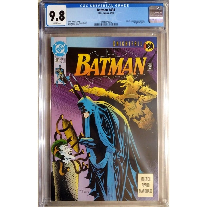 Batman 494 CGC 9.8 Knightfall Batman DC Comics 1993 Bane