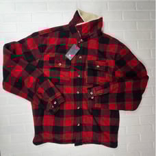 Leehanton Fleece Plaid Jacket with sherpa lining 4XL