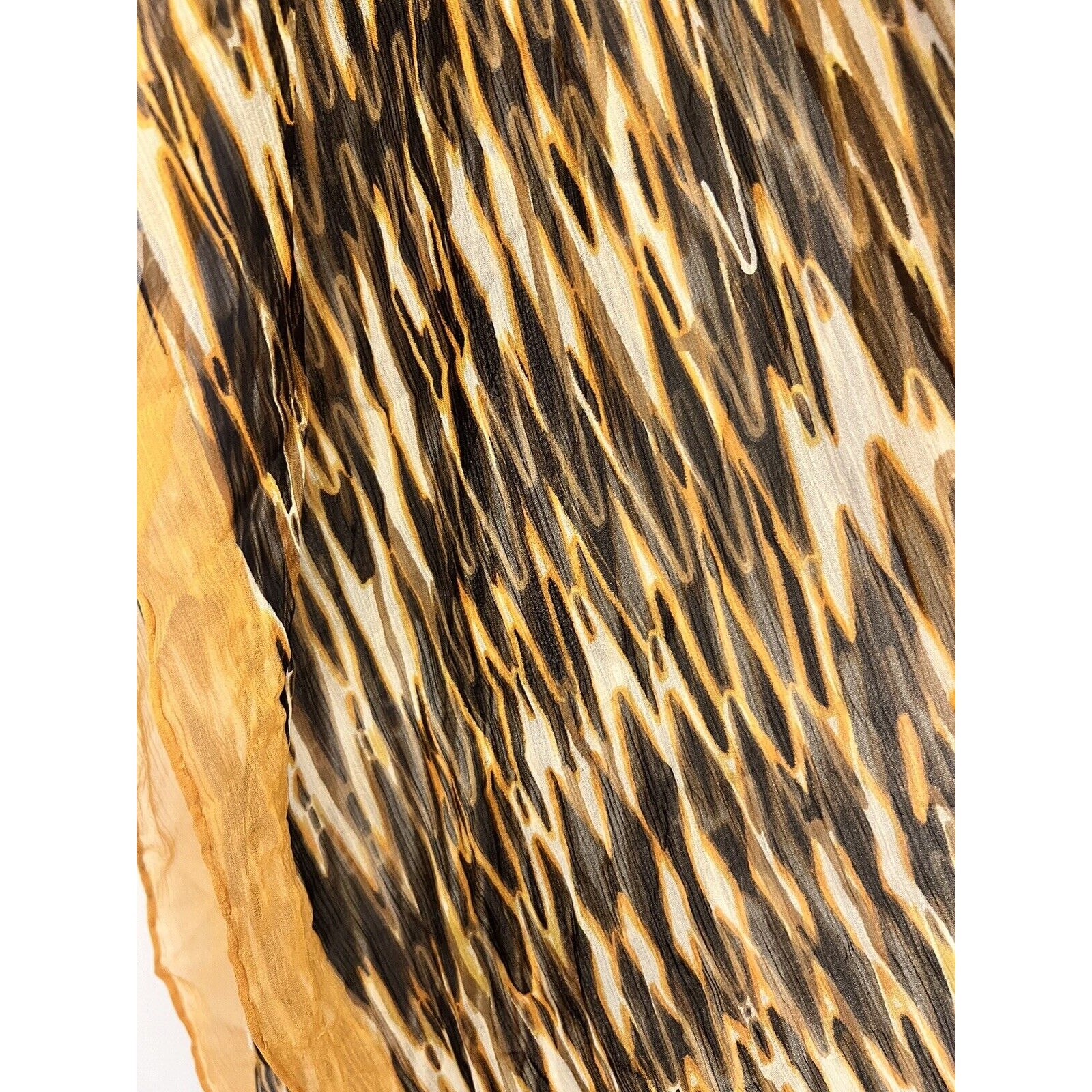 NWT Gorgeous! Tanner DONCASTER Long Vtg Silk Scarf Wrap 62” x 21 Rolled Hem