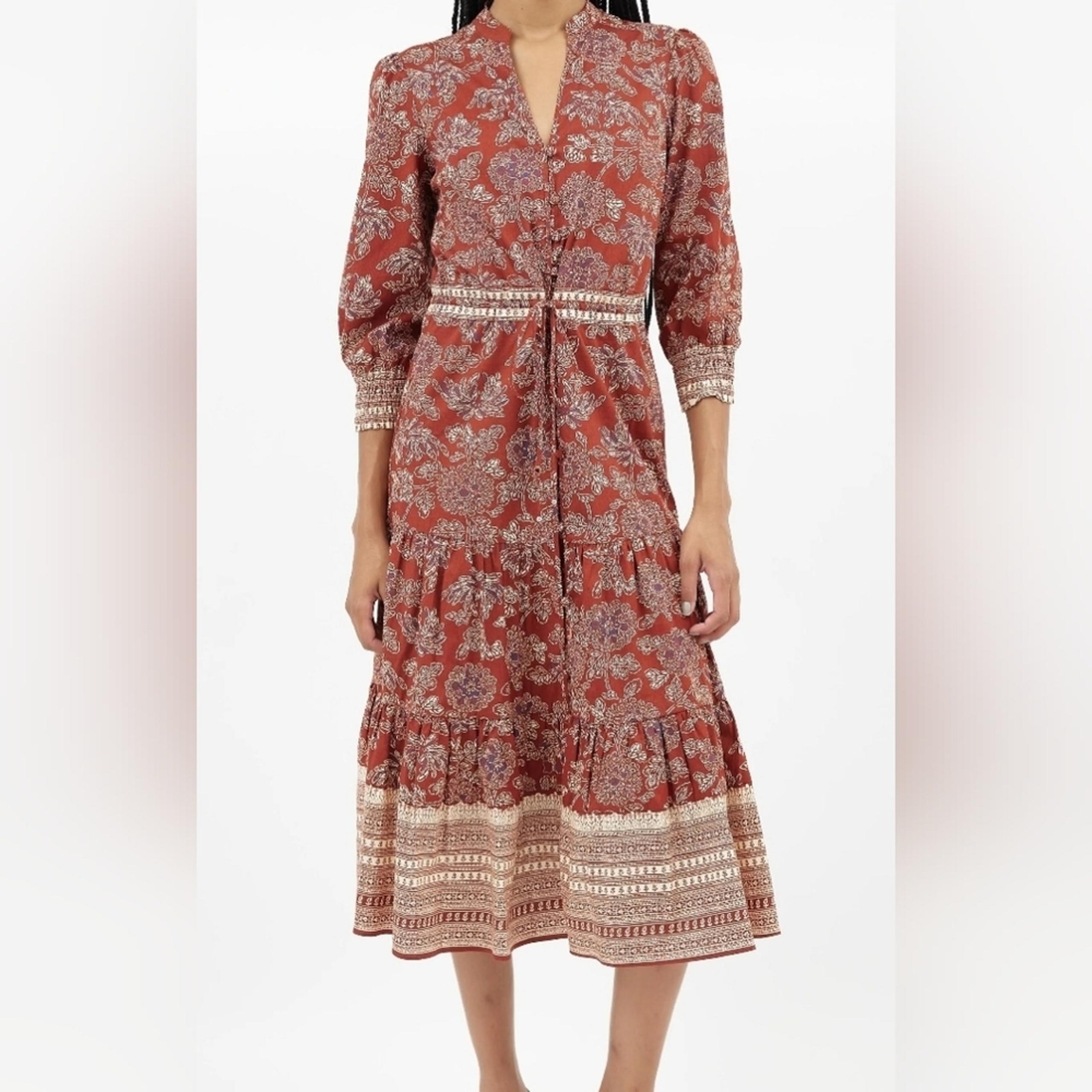 Veronica Beard Rust Multi Swedie Dress Size 6 – New Without Tags (Orig. $495)