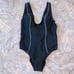 New VICTORIA'S SECRET SWIM Sexy Sport One-Piece Swimsuit Zip Up Black Large
