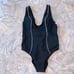 New VICTORIA'S SECRET SWIM Sexy Sport One-Piece Swimsuit Zip Up Black Large