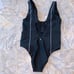 New VICTORIA'S SECRET SWIM Sexy Sport One-Piece Swimsuit Zip Up Black Large