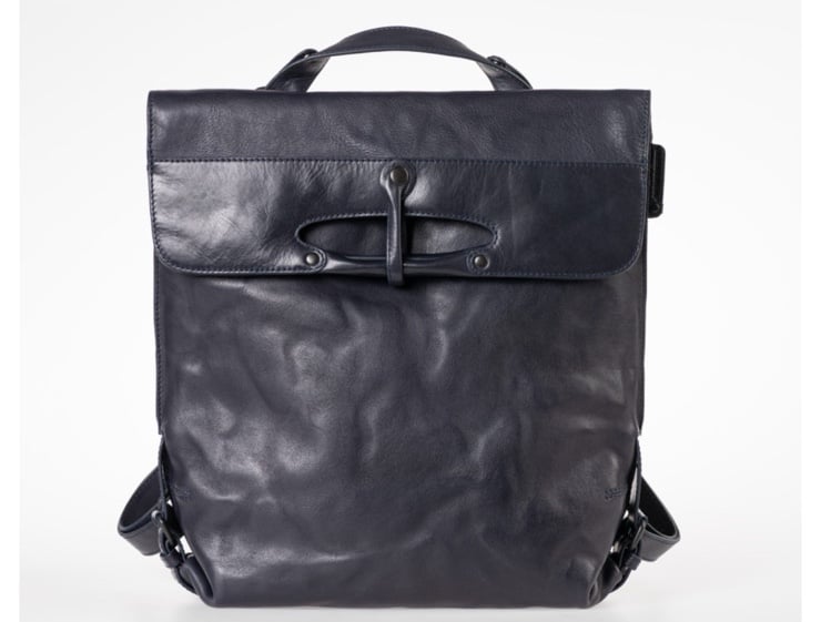 a&u Aunts & Uncles Mrs apple strudel Black Leather Backpack Purse -New