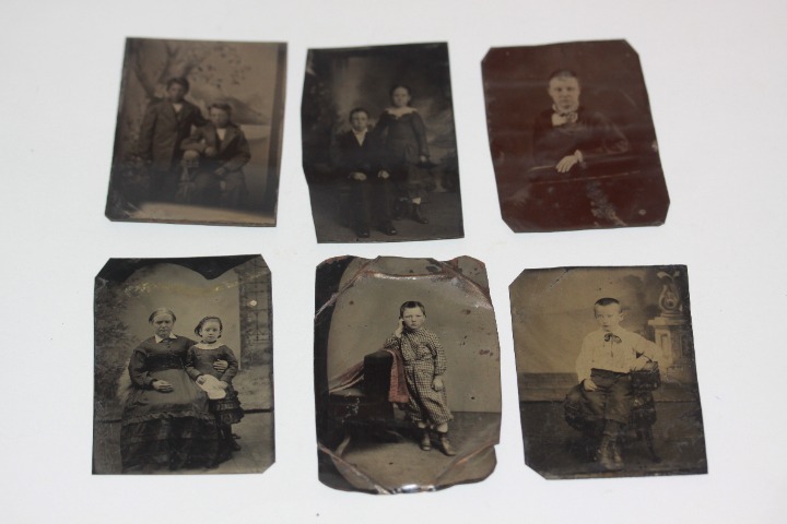Antique Victorian 1800s Era Tintype Tin Type Photograph Photos CHILDREN LOT of 6 Antique Victorian 1800s Era Tintype Tin Type Photograph Photos CHILDREN LOT of 6
