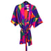 Vintage Beth Michaels Robe Womens Small Multicolor Color Blocking Satin