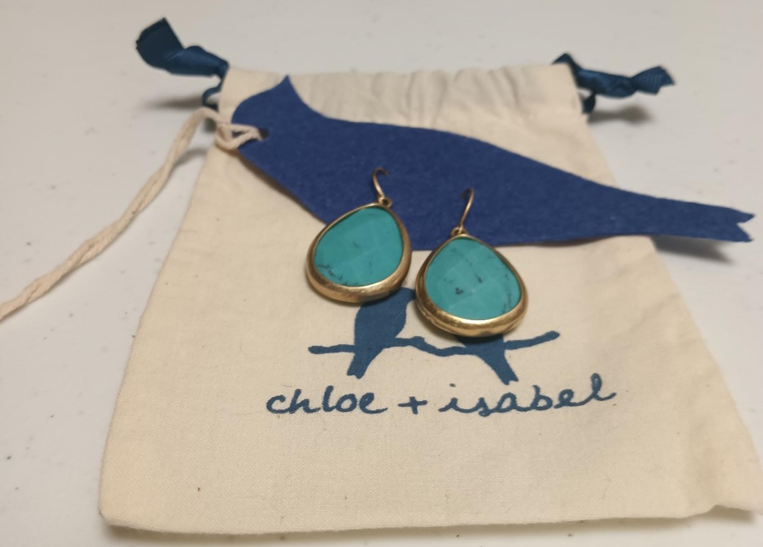 CHLOE + ISABEL MINARET TURQUOISE TEARDROP EARRINGS