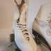 Vtg Rare Women's Roller Derby Skates Hyde Boots, Plates White Size 8
