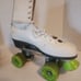 Vtg Rare Women's Roller Derby Skates Hyde Boots, Plates White Size 8