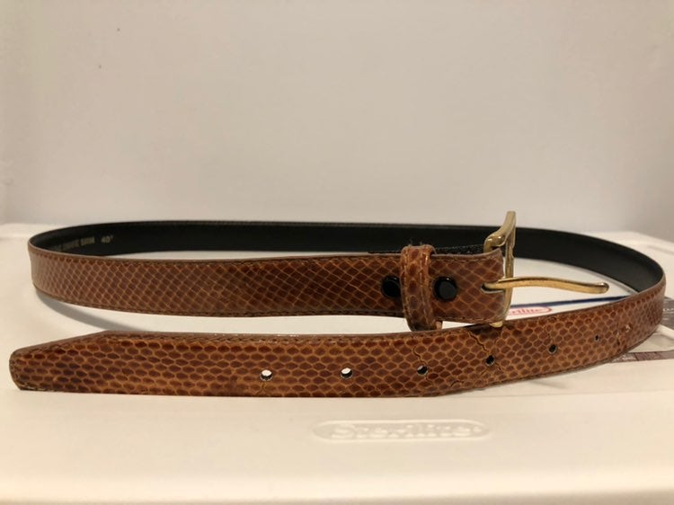 Vintage Genuine Snake Skin Belt