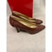 BALLY WOMEN'S 3 INCH PUMP HEEL BROWN SHOES SIZE 7M ITALY NOS