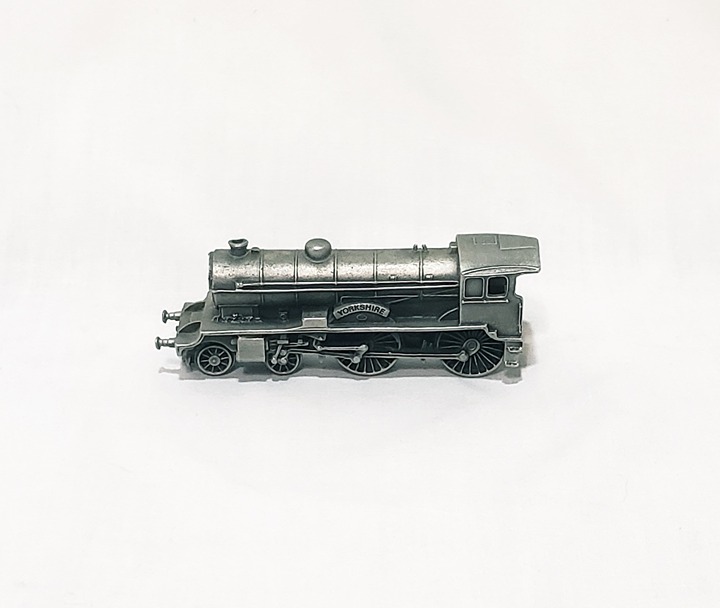 Vintage Yorkshire Train Engine Pewter Locomotive Franklin Mint 1985